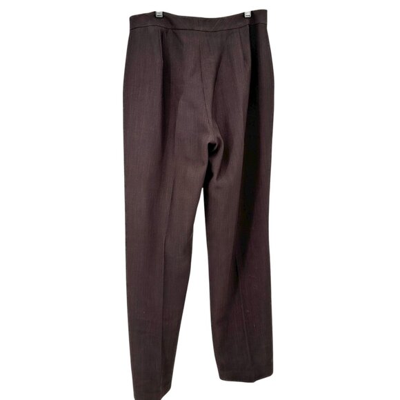 Dressbarn Brown Wide Leg Womens Slacks Size 10 Polyester Business Casual - Picture 2 of 13